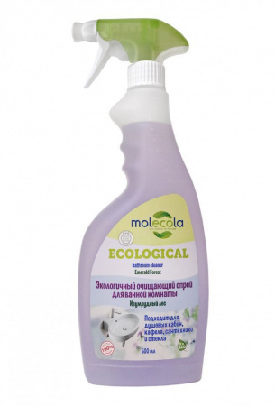 MOLECOLA - Очищающий спрей для ванной комнаты Изумрудный лес экологичный, 500 мл