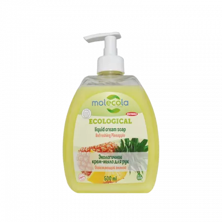 MOLECOLA - Крем-мыло для рук Освежающий ананас экологичное, 550 мл